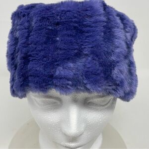 Tsunami Elegant Faux Fur Hat in Rich Purple